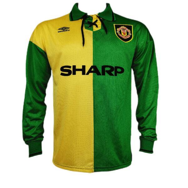 MAILLOT RETRO MANCHESTER UNITED EXTERIEUR MANCHES LONGUES 1992-1994
